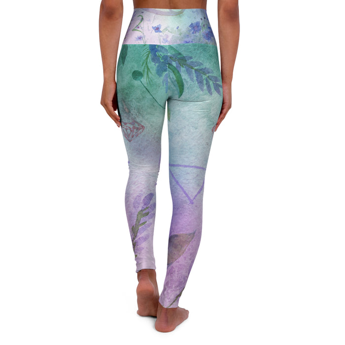 Cancer High Waisted Yoga Leggings (AOP)