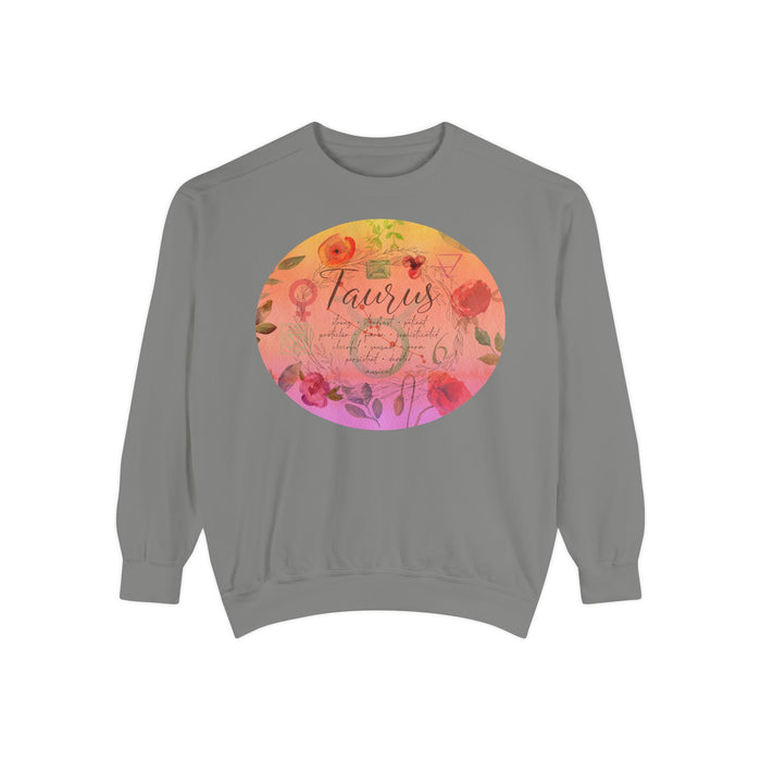 Taurus Unisex Garment-Dyed Sweatshirt