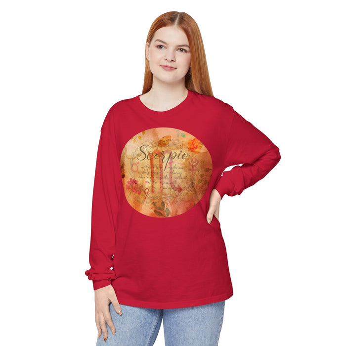 Scorpio Unisex Garment-dyed Long Sleeve T-Shirt