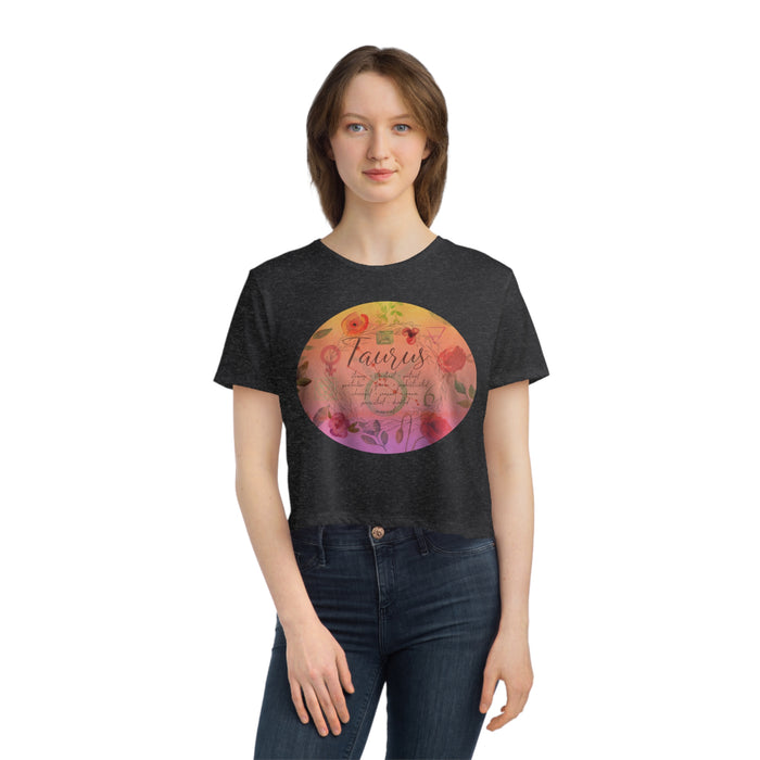 Taurus Women's Flowy Cropped Tee