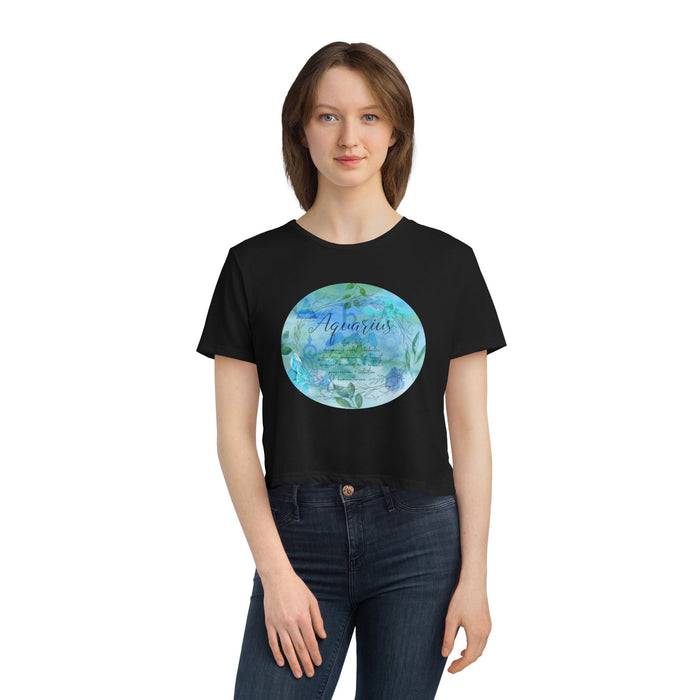 Aquarius Women's Flowy Cropped Tee