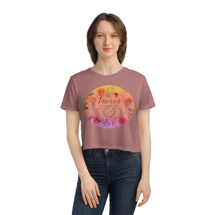 Taurus Women's Flowy Cropped Tee