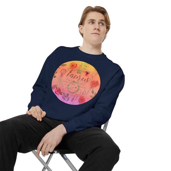Taurus Unisex Garment-Dyed Sweatshirt
