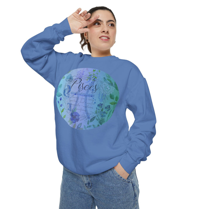 Pisces Unisex Garment-Dyed Sweatshirt