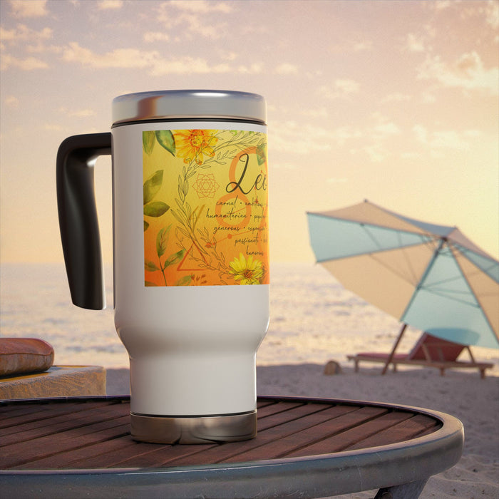 Leo Stainless Steel Travel Mug with Handle, 14oz