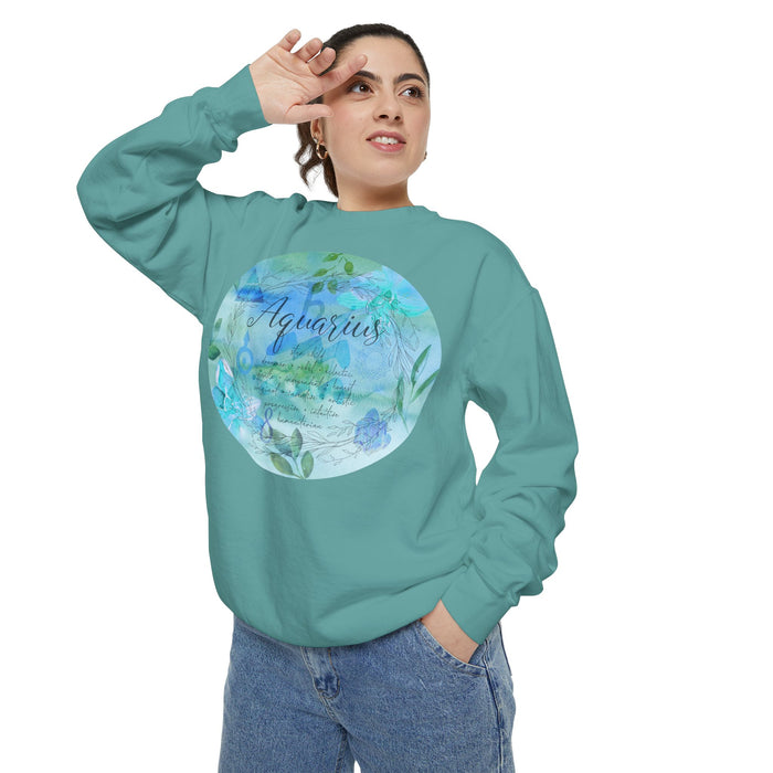 Aquarius Unisex Garment-Dyed Sweatshirt