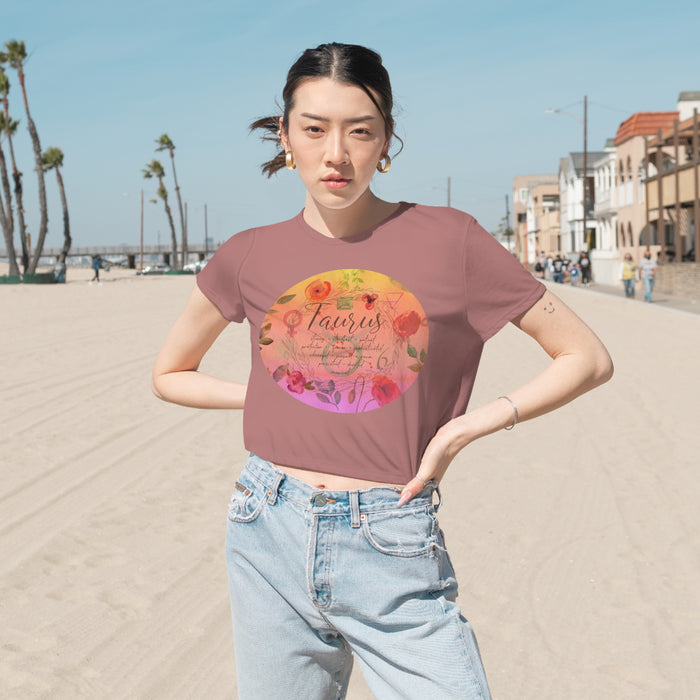 Taurus Women's Flowy Cropped Tee