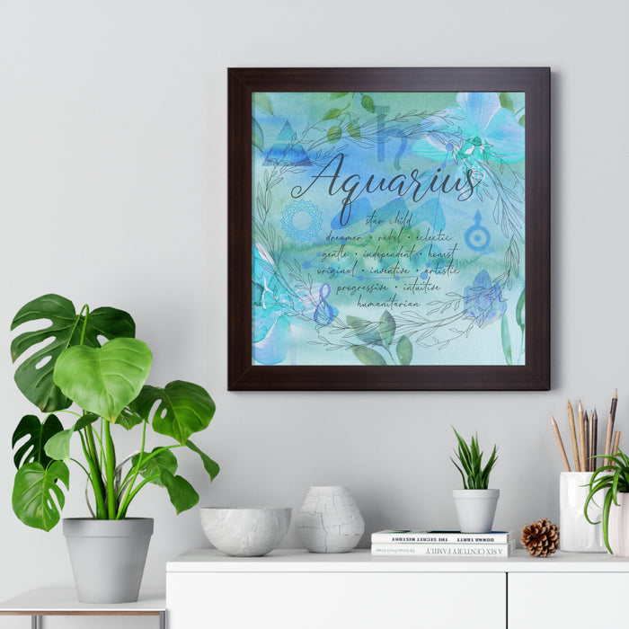 Aquarius Framed Horizontal Poster