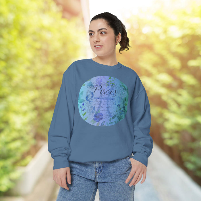 Pisces Unisex Garment-Dyed Sweatshirt