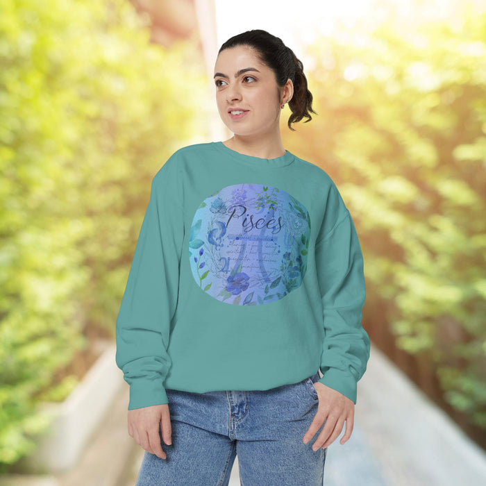 Pisces Unisex Garment-Dyed Sweatshirt