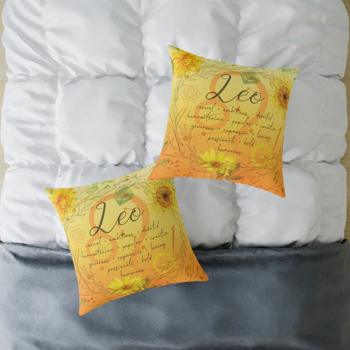 Leo Square Poly Canvas Pillow