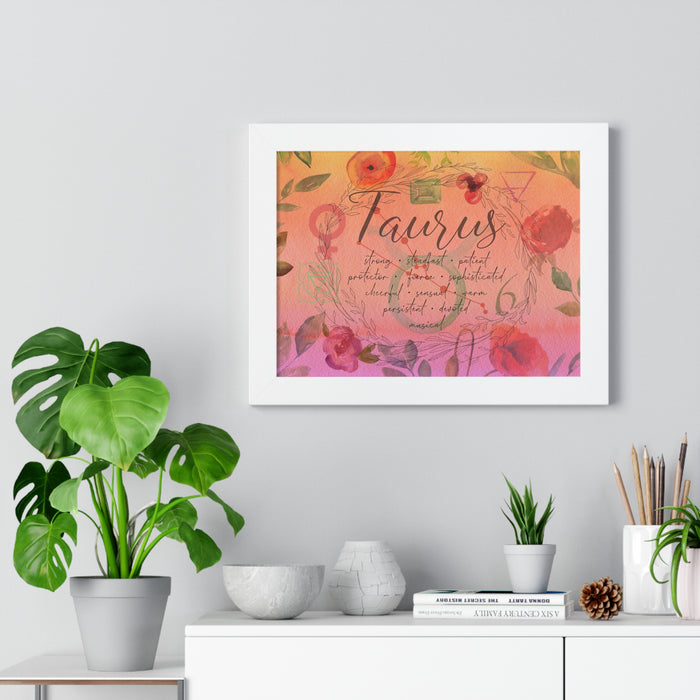 Taurus Framed Horizontal Poster