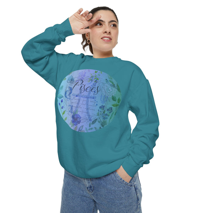 Pisces Unisex Garment-Dyed Sweatshirt