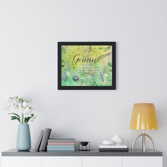 Gemini Framed Horizontal Poster