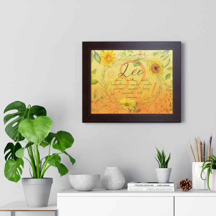 Leo Framed Horizontal Poster