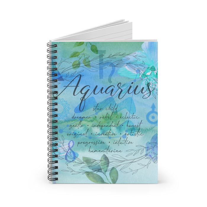 Aquarius Spiral Notebook - Ruled Line