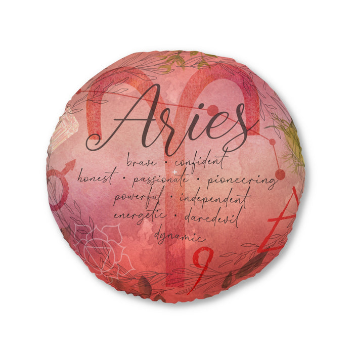 Aries Tufted Floor Pillow, Round