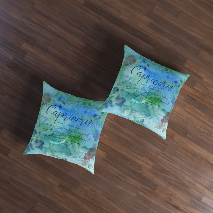 Capricorn Tufted Floor Pillow, Square