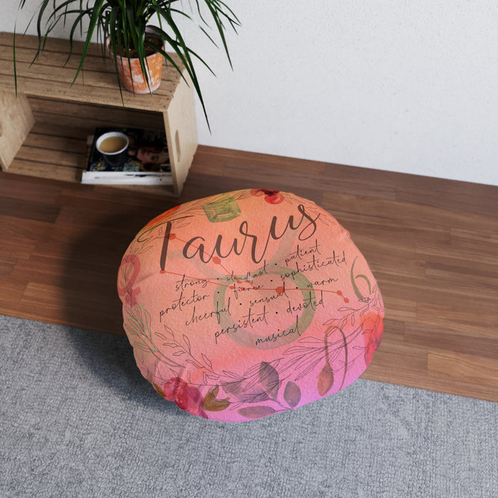 Taurus Tufted Floor Pillow, Round