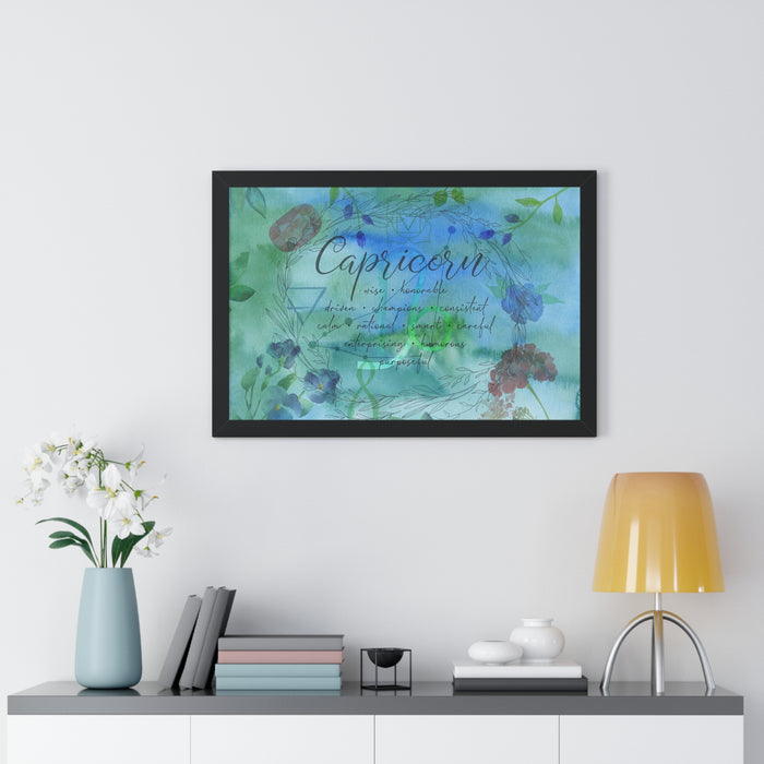 Capricorn Framed Horizontal Poster