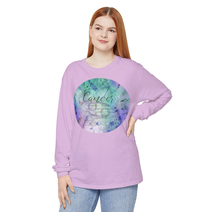 Cancer Unisex Garment-dyed Long Sleeve T-Shirt