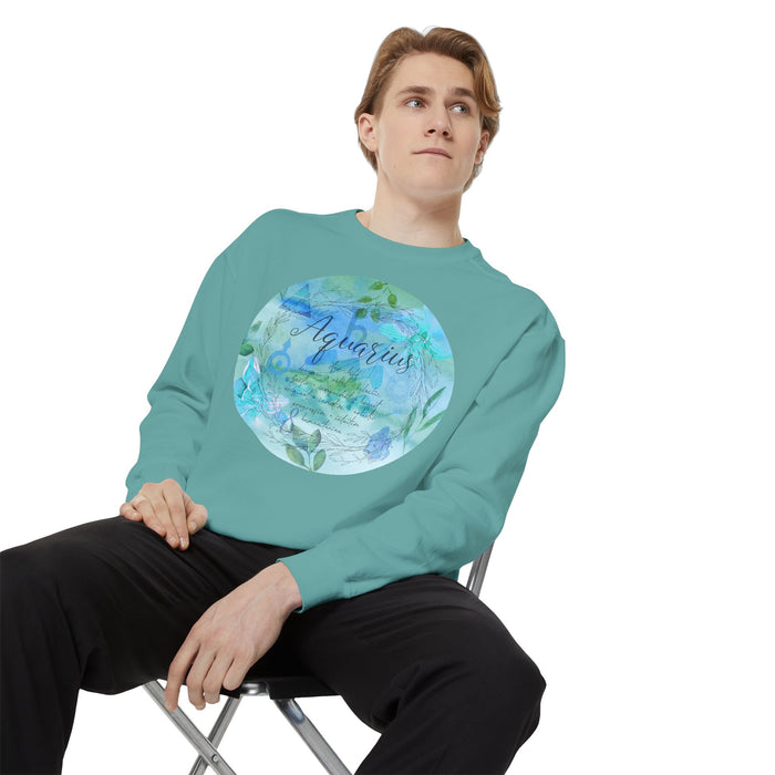 Aquarius Unisex Garment-Dyed Sweatshirt