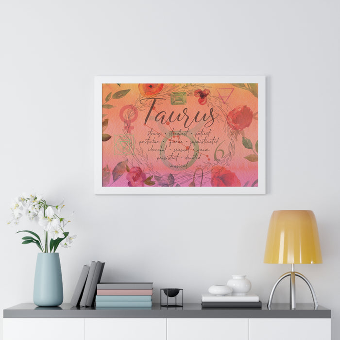 Taurus Framed Horizontal Poster
