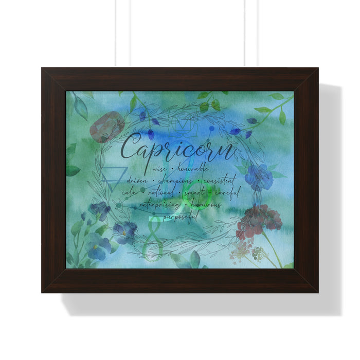 Capricorn Framed Horizontal Poster