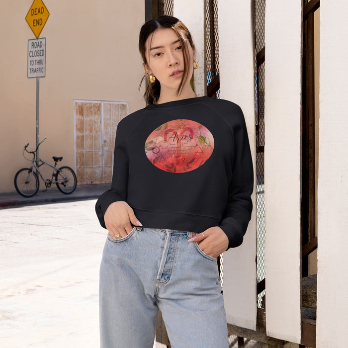 Aries Women's Cropped Fleece Pullover