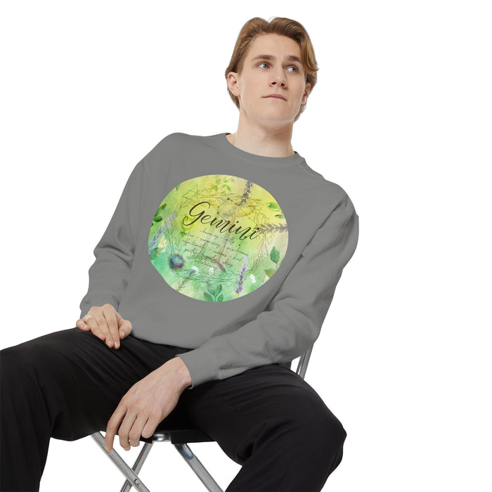 Gemini Unisex Garment-Dyed Sweatshirt