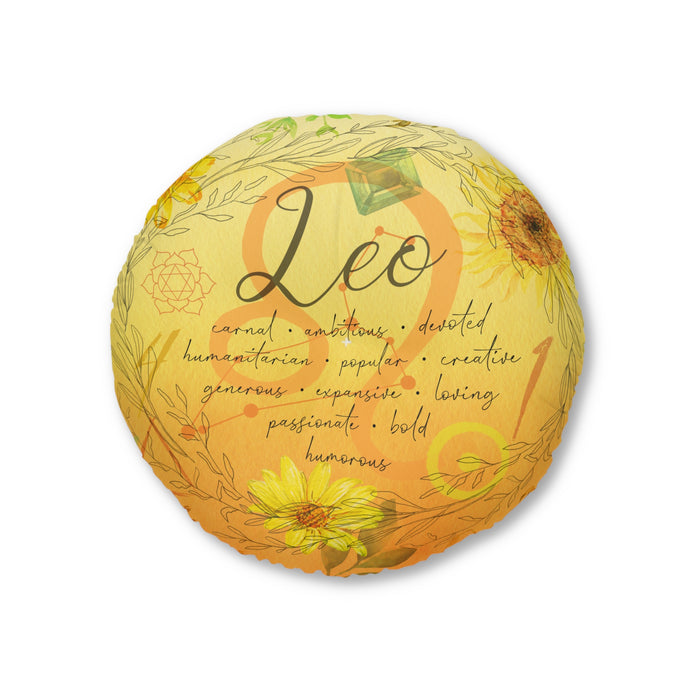 Leo Tufted Floor Pillow, Round