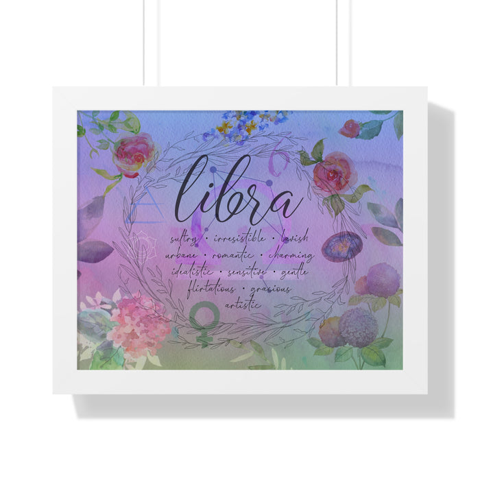Libra Framed Horizontal Poster