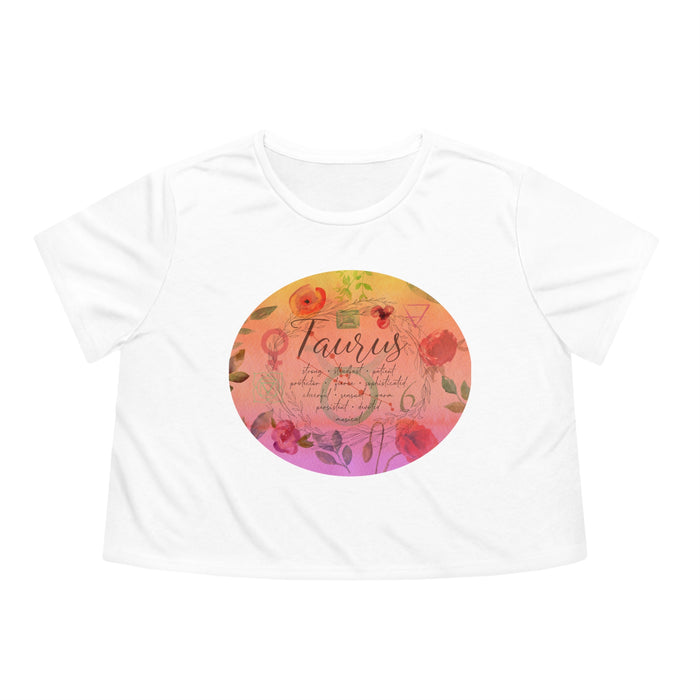 Taurus Women's Flowy Cropped Tee