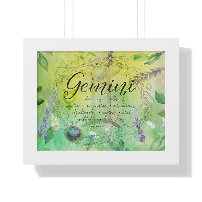 Gemini Framed Horizontal Poster