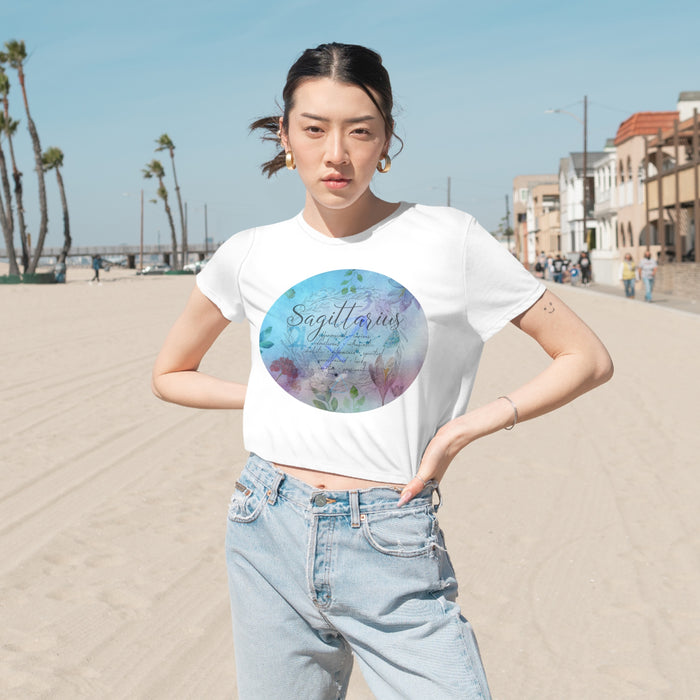 Sagittarius Women's Flowy Cropped Tee