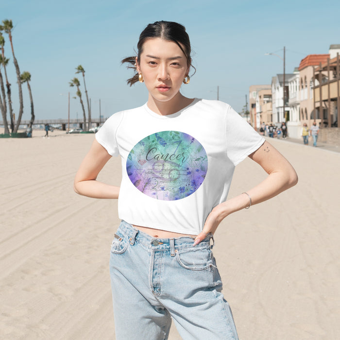 Cancer Women's Flowy Cropped Tee