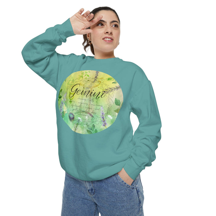 Gemini Unisex Garment-Dyed Sweatshirt