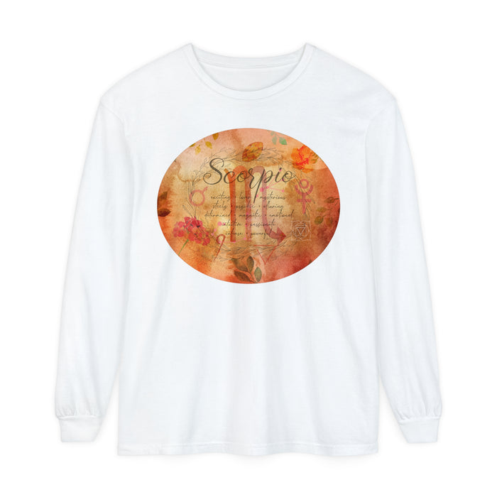 Scorpio Unisex Garment-dyed Long Sleeve T-Shirt