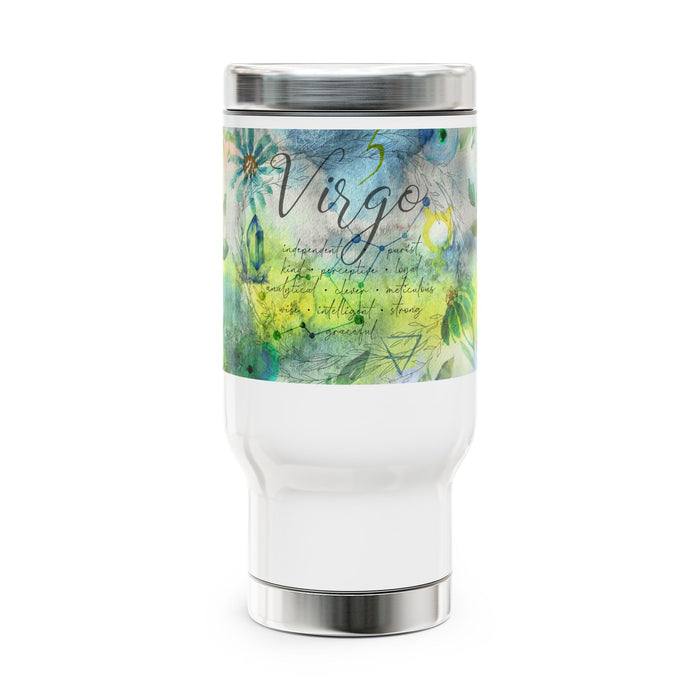 Virgo Stainless Steel Travel Mug with Handle, 14oz
