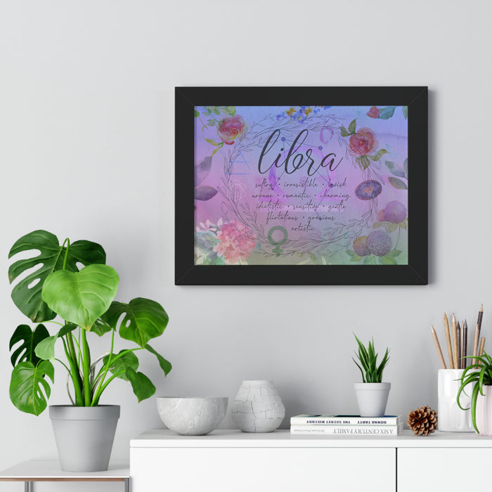 Libra Framed Horizontal Poster