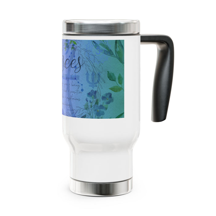 Pisces Stainless Steel Travel Mug with Handle, 14oz