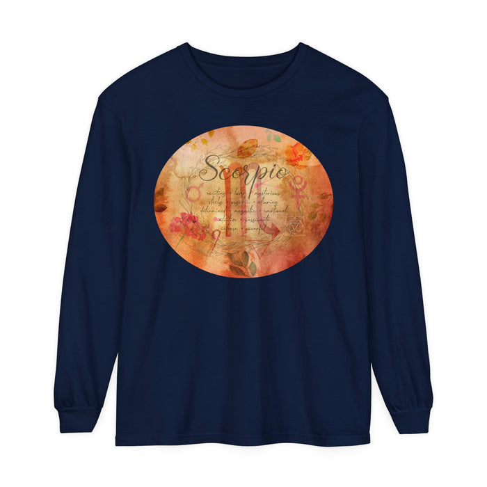 Scorpio Unisex Garment-dyed Long Sleeve T-Shirt