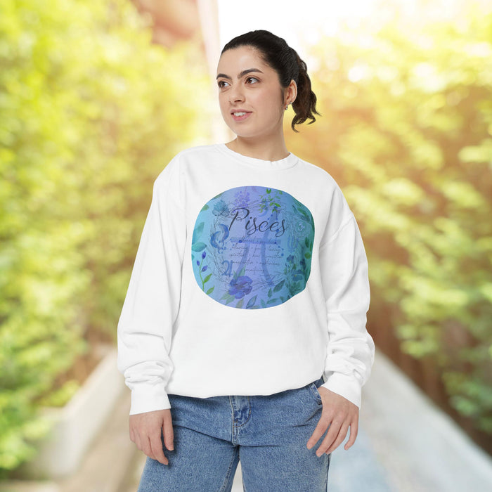 Pisces Unisex Garment-Dyed Sweatshirt