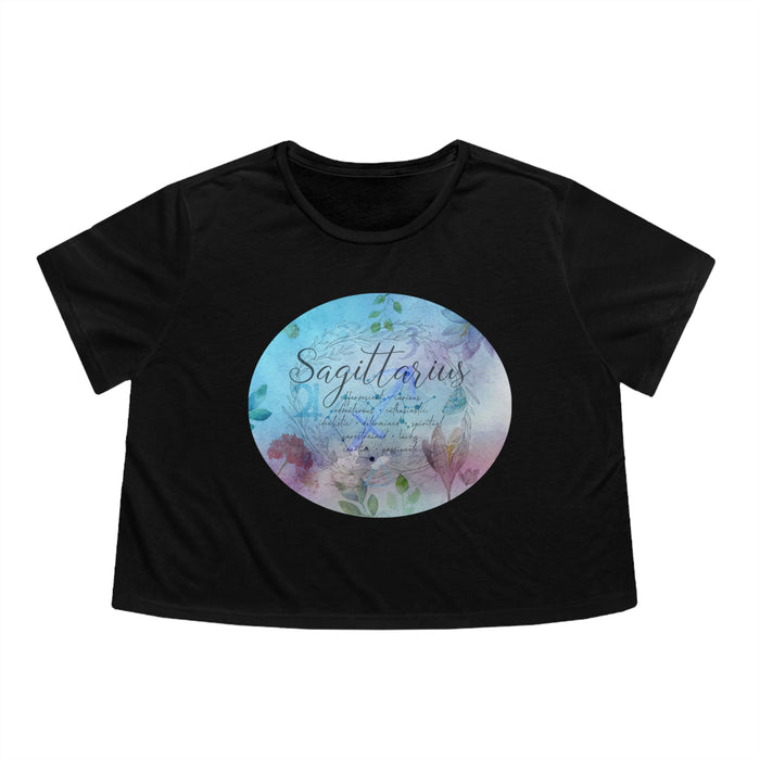 Sagittarius Women's Flowy Cropped Tee