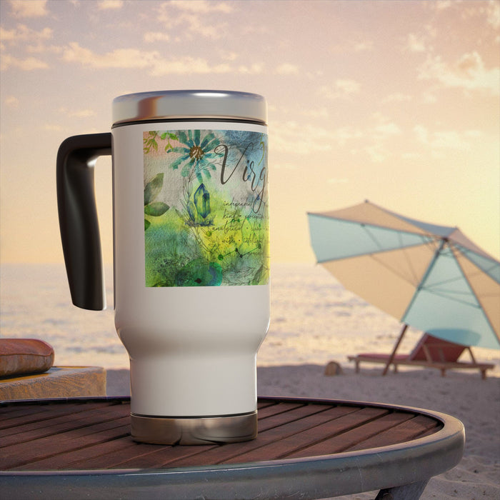 Virgo Stainless Steel Travel Mug with Handle, 14oz