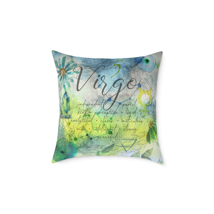 Virgo Square Poly Canvas Pillow