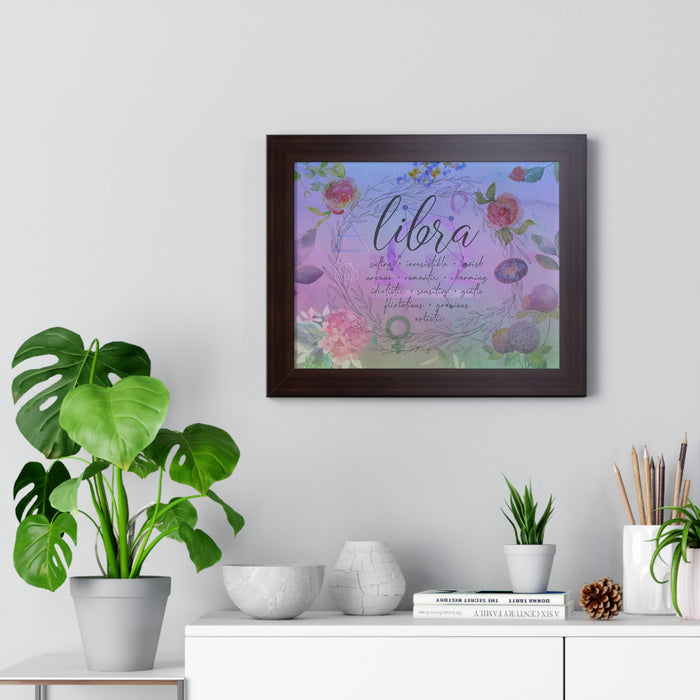 Libra Framed Horizontal Poster