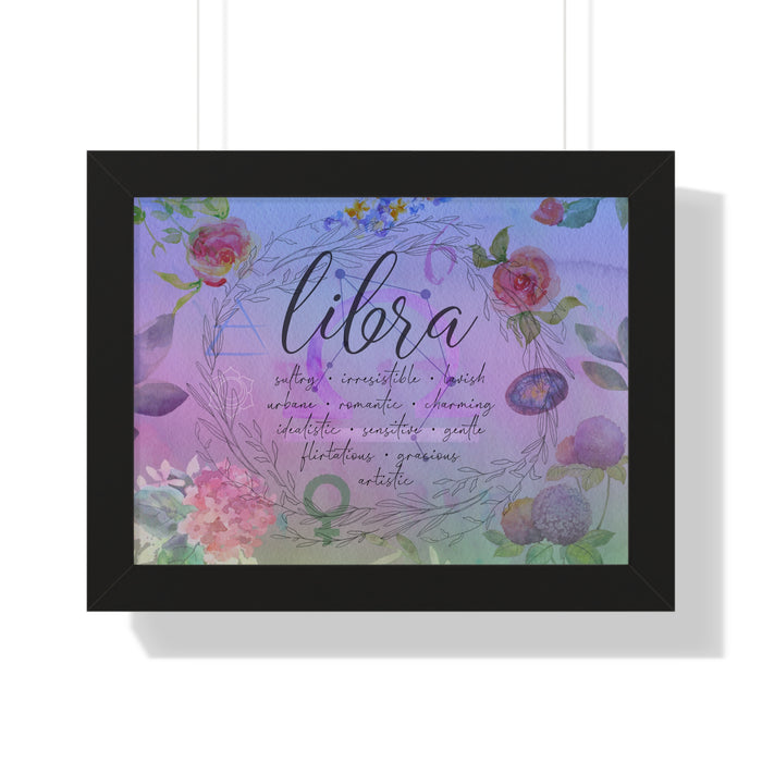 Libra Framed Horizontal Poster