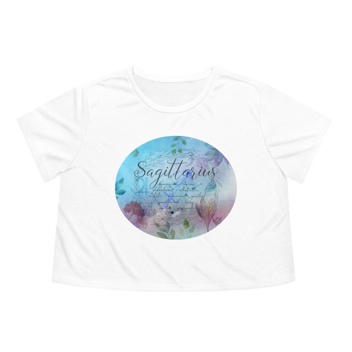 Sagittarius Women's Flowy Cropped Tee