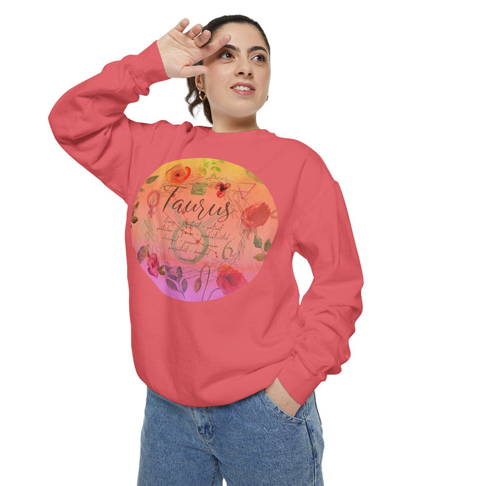 Taurus Unisex Garment-Dyed Sweatshirt